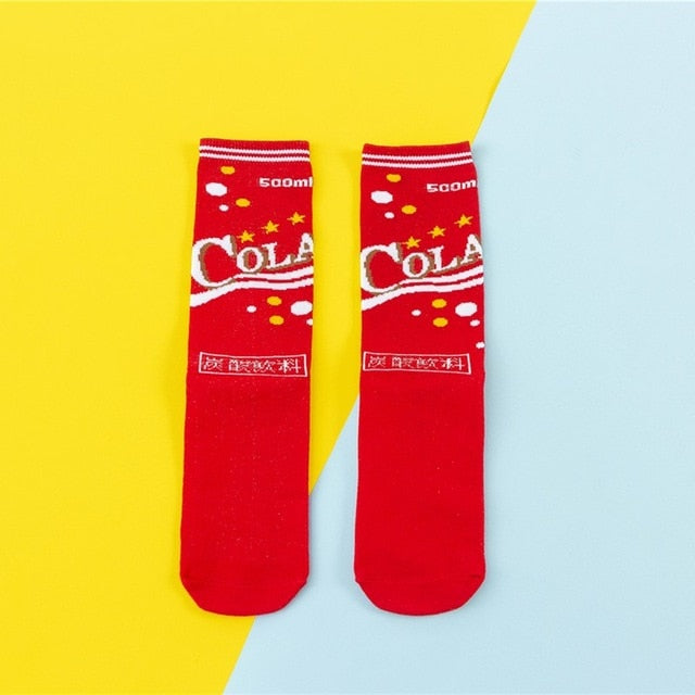 Chaussettes donuts Femmes Dessin : Fruit / Banane / Avocat / Citron / Oeuf / Cookie