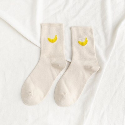 Chaussettes donuts pour femmes + Fruits / Banane / Avocat / Citron / Oeuf / Cookie / Beignet