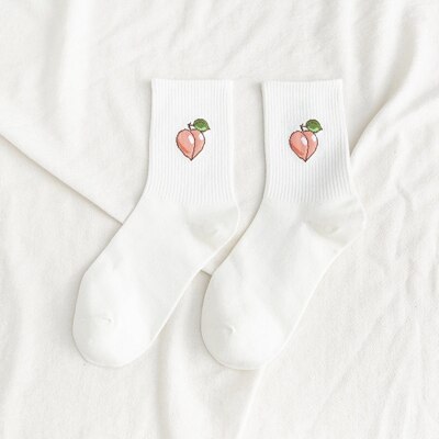 Chaussettes donuts pour femmes + Fruits / Banane / Avocat / Citron / Oeuf / Cookie / Beignet