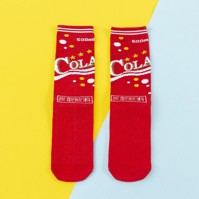 Chaussettes donuts colorées pour femmes Fruit / Banane / Avocat / Citron / Oeuf / Cookie