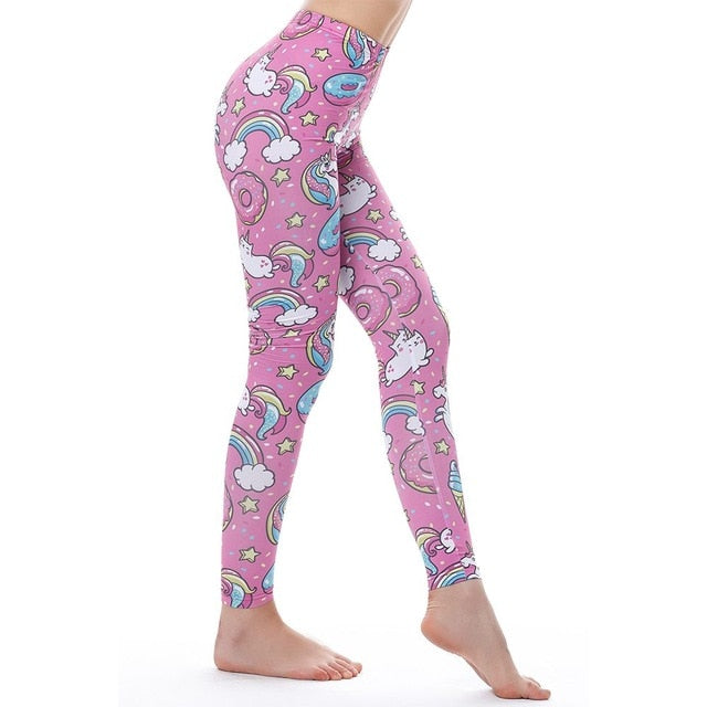 Legging femme donuts licorne rose / pantalon pyjama femme